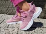 Buty sportowe dziecięce 32-37 różowe dla dziewczynki z siatką KAJA