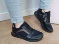 Buty damskie sportowe LAURA 36-41 czarne gruba podeszwa sznurowane