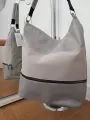 Torebka damska szara delikatnie pikowana duża shopper DARIA