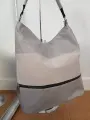 Torebka damska szara delikatnie pikowana duża shopper DARIA