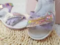 Sandałki dziewczęce 25-30 ZOSIA fioletowe z holograficznymi dodatkami