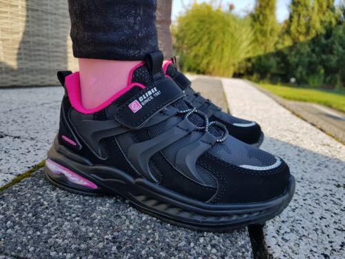 Lekkie buty sportowe dla dziewczynki czarne 26-31 ANNA