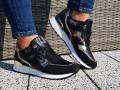 Sportowe buty damskie KAJA 36-41 czarne z dodatkiem złotego