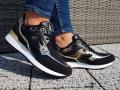 Sportowe buty damskie KAJA 36-41 czarne z dodatkiem złotego