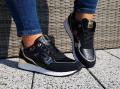 Sportowe buty damskie KAJA 36-41 czarne z dodatkiem złotego