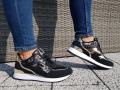 Sportowe buty damskie KAJA 36-41 czarne z dodatkiem złotego