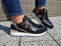 Sportowe buty damskie KAJA 36-41 czarne z dodatkiem złotego