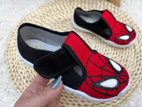 Kapcie-chlopiece-KAROL-czarno-czerwone-Spider-Man