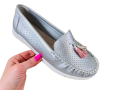 Mokasyny-Damskie-Szare-KARILINA-Dziurkowane