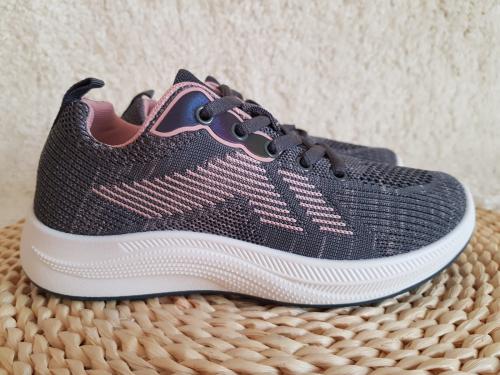 Lekkie-Wygodne-Buty-Sportowe-Damskie-MIRA-Szaro-Rozowe