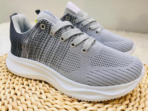 Lekkie-Buty-Sportowe-Damskie-ANASTAZJA-Szare-Materialowe