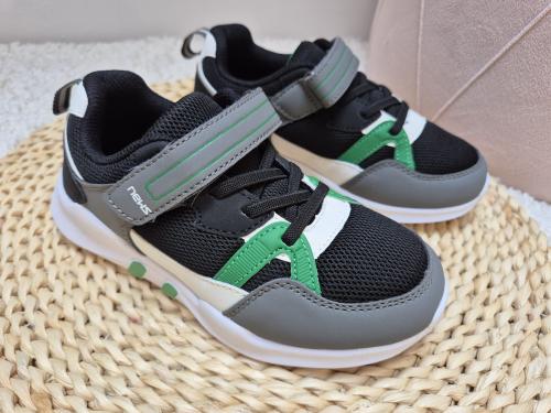Buty-Dzieciece-Sportowe-Dla-Chlopca-KAMIL-Czarno-Szare-Na-Rzep