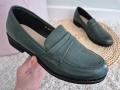 Mokasyny-Damskie-Polbuty-Skorzane-miekkie-Zielone-WANDA