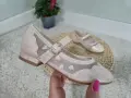 Eleganckie-Baleriny-Dla-Dziewczynki-ALICJA-Bezowe-Bokatowe-Na-Niskim-Obcasie