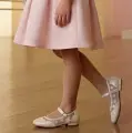 Eleganckie-Baleriny-Dla-Dziewczynki-ALICJA-Bezowe-Bokatowe-Na-Niskim-Obcasie