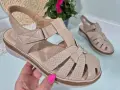 Sandaly-Damskie-Szerokie-Bezowe-miekkie-Mocne-Letnie