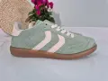 Buty-Sportowe-Damskie-Wygodne-Zielone-Trampki-Zamszowe