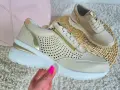 Sneakersy-Na-Koturnie-Skorzane-Bezowe-Buty-Sportowe-Damskie