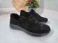 Czarne-Skorzane-Buty-Damskie-Zamszowe-Szyte