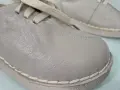 Bezowe-Skorzane-Buty-Damskie-Miekkie-Polbuty-Sznurowane