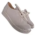 Bezowe-Skorzane-Buty-Damskie-Miekkie-Polbuty-Sznurowane