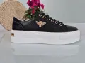 Skorzane-Buty-Damskie-Na-Grubej-Podeszwie-Z-Ozdoba