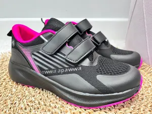 Buty Sportowe Dla Dziewczynki Apawwa Czarne Na Dwa Rzepy
