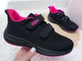 Materialowe-Buty-Sportowe-Dla-Dziewczynki-czarne-Lekkie-Na-Dwa-Rzepy