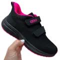 Materialowe-Buty-Sportowe-Dla-Dziewczynki-czarne-Lekkie-Na-Dwa-Rzepy