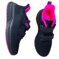 Materialowe-Buty-Sportowe-Dla-Dziewczynki-czarne-Lekkie-Na-Dwa-Rzepy