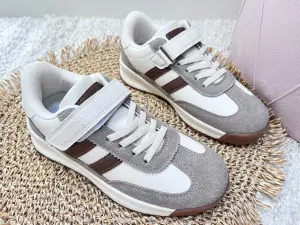 Sportowe Buty Dla Dziewczynki Sneakersy Beżowe Na Rzep