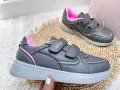 Lekkie-Buty-Sportowe-Dla-Dziewczynki-Szare-Na-Dwa-Rzepy
