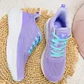 Modne-Buty-Sportowe-Damskie-Lawendowe-Gruba-Podeszwa