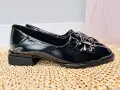 Eleganckie-Polbuty-Damskie-Skorzane-Czarne-Lakierowane