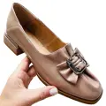 Eleganckie-Polbuty-Damskie-Skorzane-bezowe-Lakierowane