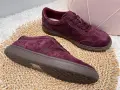 Skorzane-Buty-Sportowe-Damskie-Sneakersy-Bordowe-Zamszowe