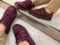 Skorzane-Buty-Sportowe-Damskie-Sneakersy-Bordowe-Zamszowe