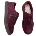 Skorzane-Buty-Sportowe-Damskie-Sneakersy-Bordowe-Zamszowe