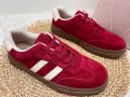 Modne-Buty-Sportowe-Damskie-Ze-Skóry-Naturalnej-Czerwone-Na-Platformie