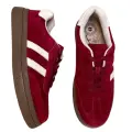 Modne-Buty-Sportowe-Damskie-Ze-Skóry-Naturalnej-Czerwone-Na-Platformie