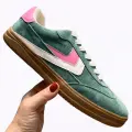 Buty-Sportowe-Damskie-Skorzane-Sneakersy-Tenisowki-Zielone