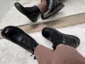 Skorzane-Botki-Damskie-Czarne-Lekko-Ocieplane-Szerokie