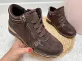 Lekkie-Buty-Sportowe-Damskie-Z-Wyzsza-Cholewka-Brazowe