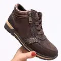 Lekkie-Buty-Sportowe-Damskie-Z-Wyzsza-Cholewka-Brazowe