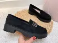 Czarne-Mokasyny-Damskie-Loafersy-Zamszowe-Na-Grubej-Podeszwie