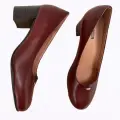 Eleganckie-Pantofle-Damskie-Na-Slupku-Czolenka-Bordowe