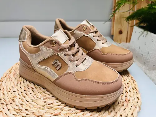 Modne-Buty-Sportowe-Damskie-Na-Grubej-Platformie-Bezowe