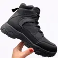 Buty-Meskie-Zimowe-Trekkingowe-Czarne-Dluzsza-Cholewka