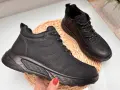 Lekkie-Buty-Sportowe-Meskie-Czarne-Ocieplane-Grubsza-Podeszwa