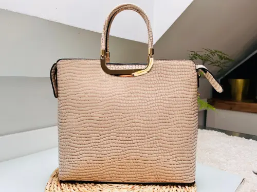 Elegancka-Torebka-Damska-Shopper-Bezowa